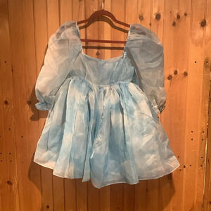 SELKIE puff mini dress